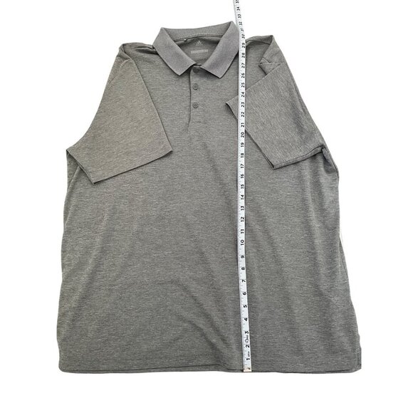 Adidas Golf Polo Shirt 2XL Gray Recycled Polyester Short Sleeve Men's Top - Picture 8 of 9